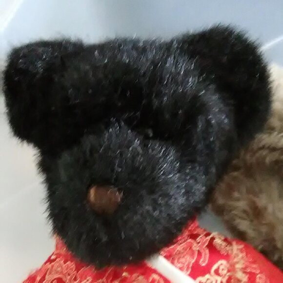 Boyds Bears Black and Orange Plush Bear - Picture 4 of 7